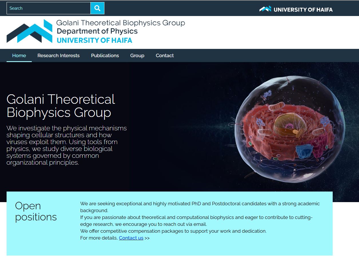 Golani Theoretical Biophysics Group